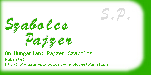 szabolcs pajzer business card